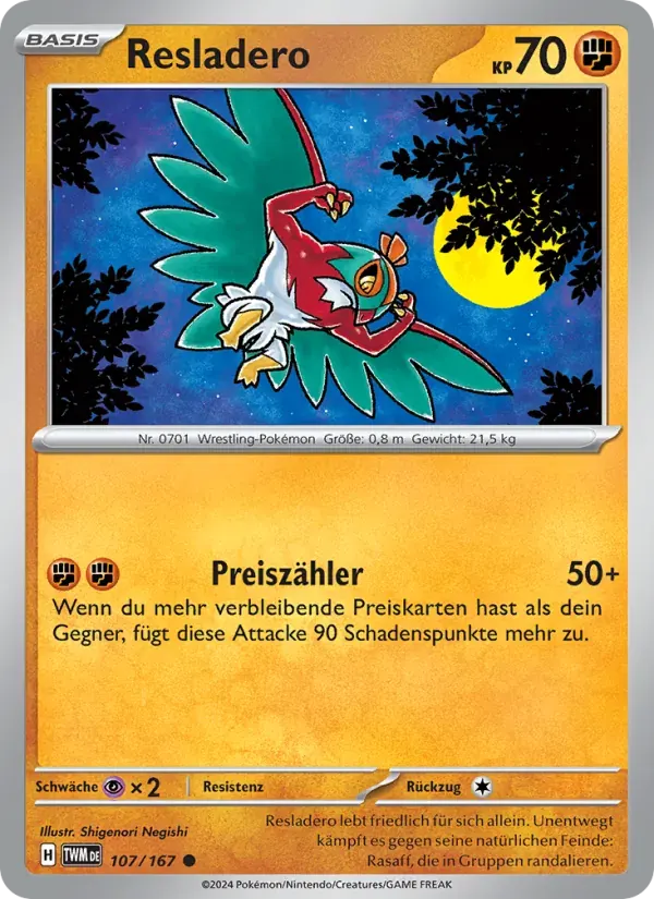 Resladero — Maskerade im Zwielicht 107 German Pokémon card