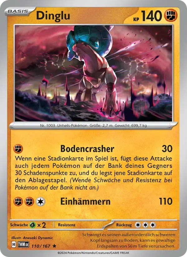 Dinglu — Maskerade im Zwielicht 110 German Pokémon card