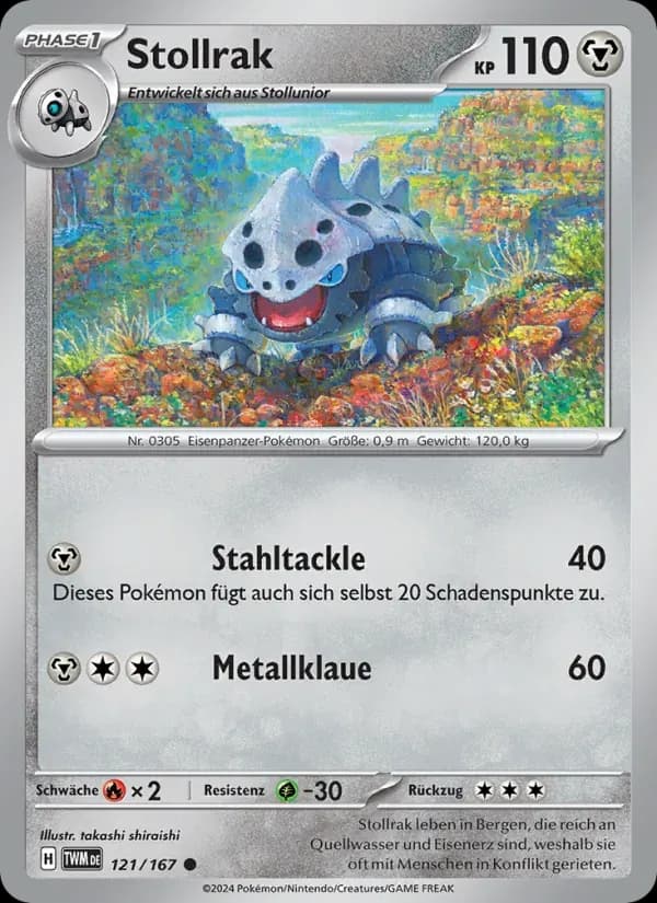 Stollrak — Maskerade im Zwielicht 121 German Pokémon card