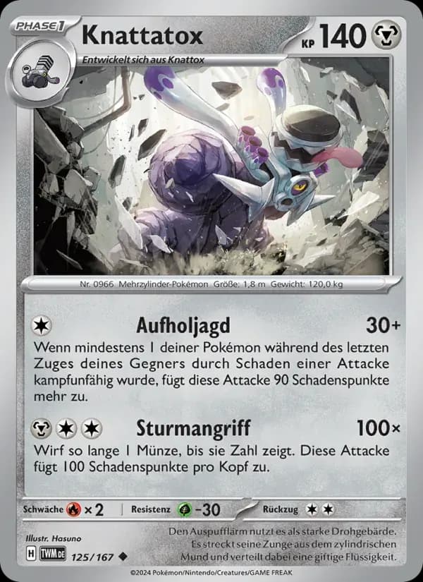 Knattatox — Maskerade im Zwielicht 125 German Pokémon card