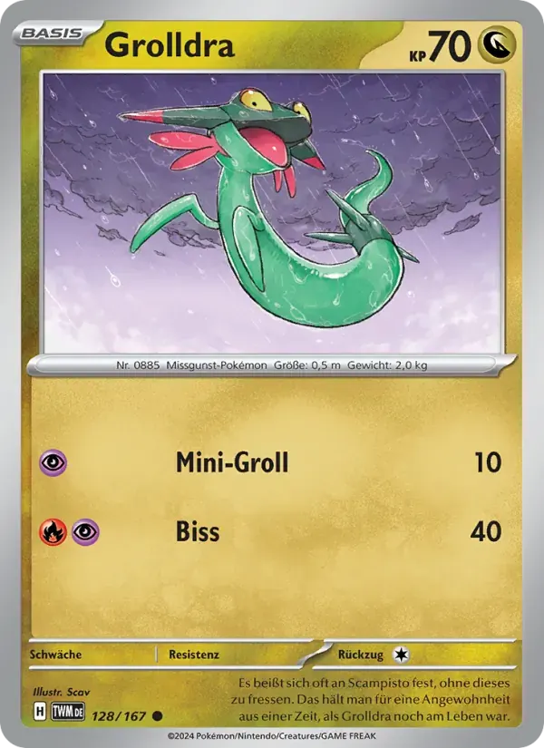 Grolldra — Maskerade im Zwielicht 128 German Pokémon card