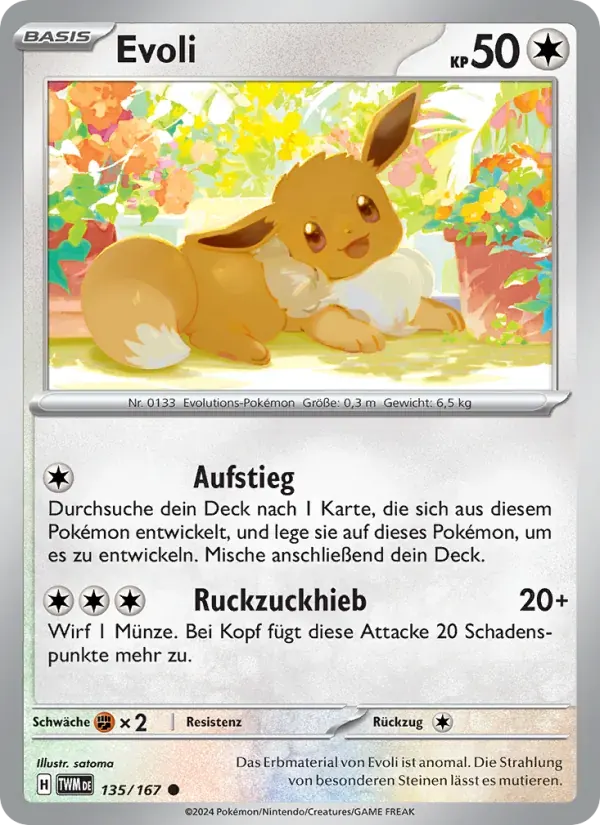 Evoli — Maskerade im Zwielicht 135 German Pokémon card