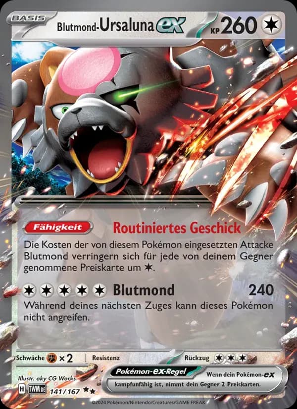 Blutmond-Ursaluna-ex — Maskerade im Zwielicht 141 German Pokémon card
