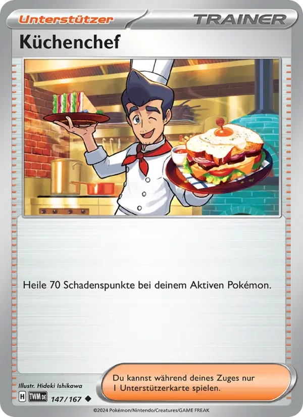 Küchenchef — Maskerade im Zwielicht 147 German Pokémon card