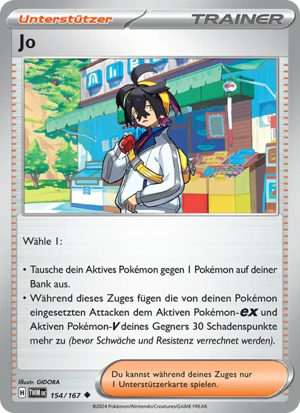 Jo — Maskerade im Zwielicht 154 German Pokémon card