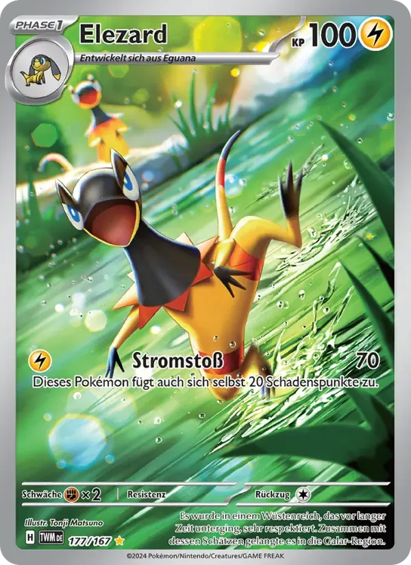 Elezard — Maskerade im Zwielicht 177 German Pokémon card