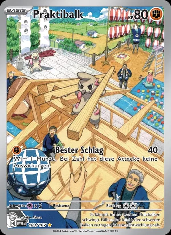 Praktibalk — Maskerade im Zwielicht 183 German Pokémon card
