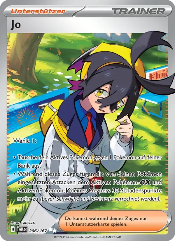 Jo — Maskerade im Zwielicht 206 German Pokémon card