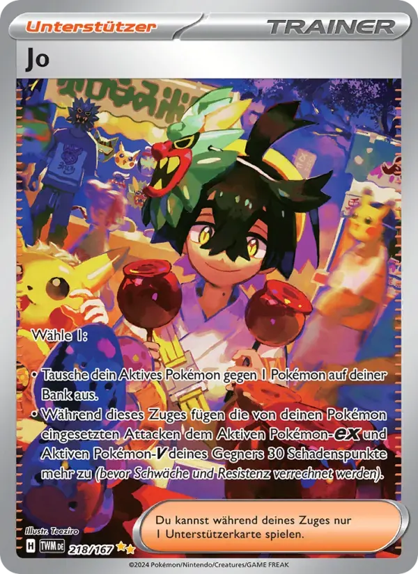 Jo — Maskerade im Zwielicht 218 German Pokémon card