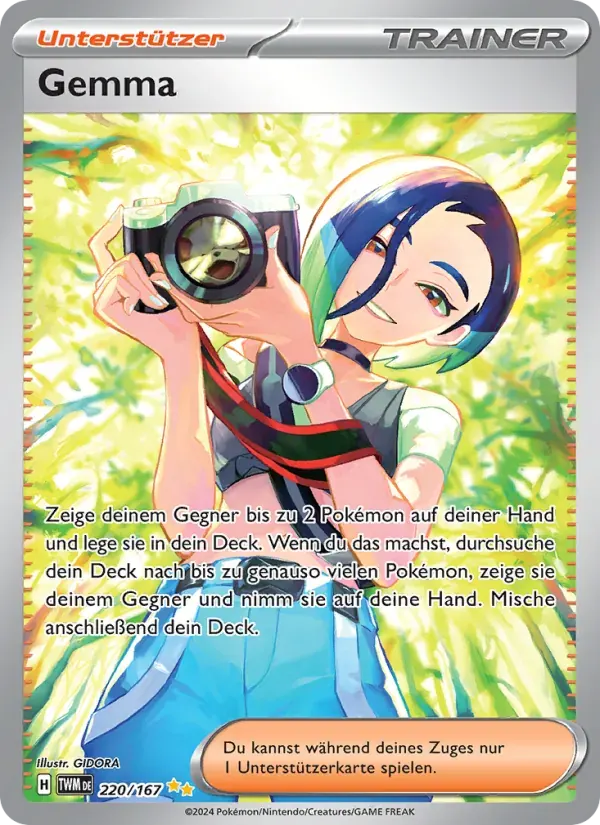 Gemma — Maskerade im Zwielicht 220 German Pokémon card