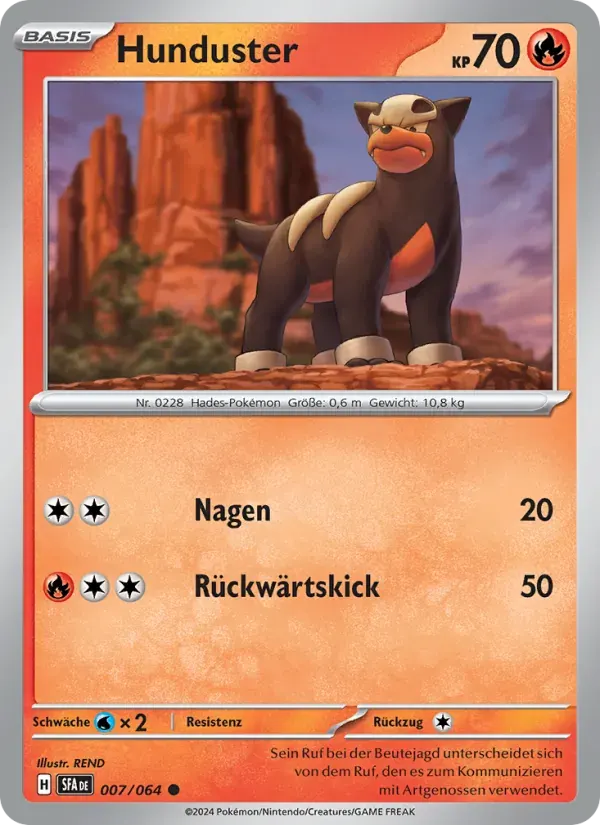 Hunduster — Nebel der Sagen 7 German Pokémon card