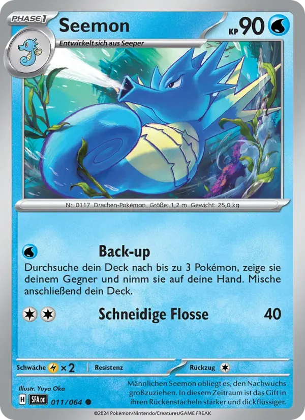 Seemon — Nebel der Sagen 11 German Pokémon card