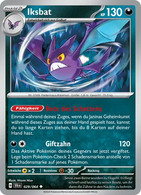 Iksbat — Nebel der Sagen 29 German Pokémon card