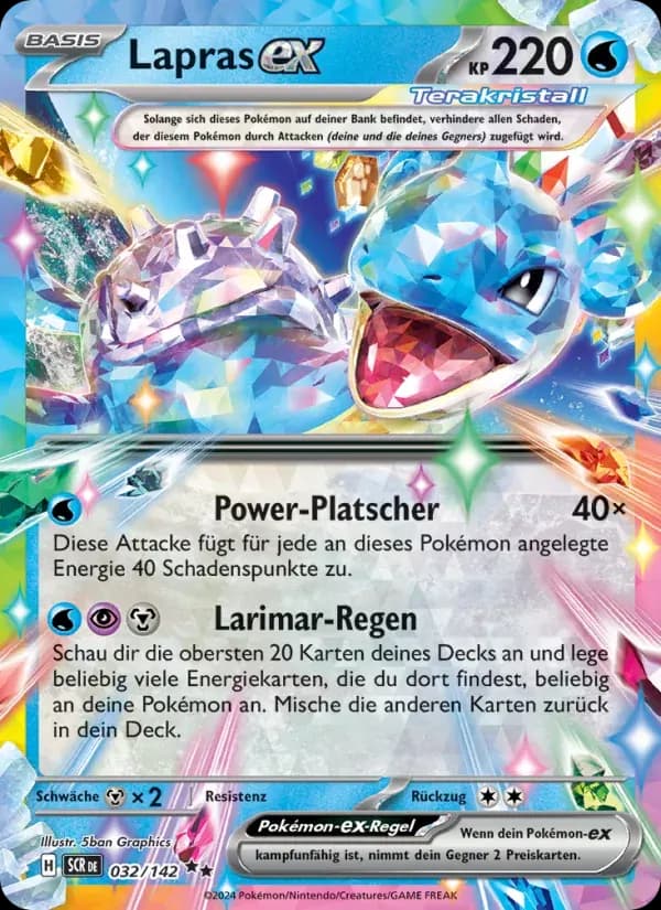 Lapras-ex — Stellarkrone 32 German Pokémon card