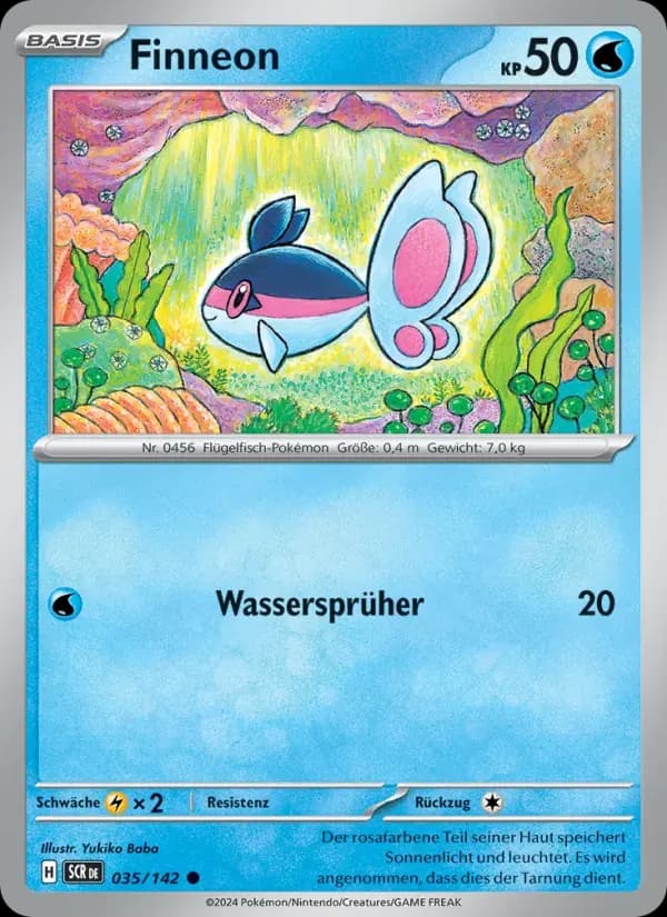 Finneon — Stellarkrone 35 German Pokémon card