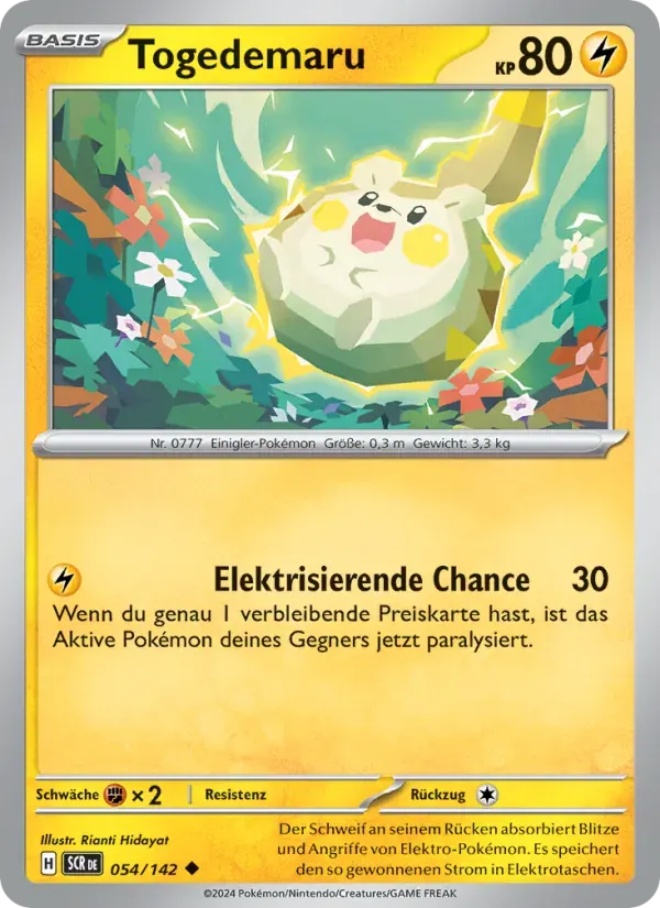 Togedemaru — Stellarkrone 54 German Pokémon card