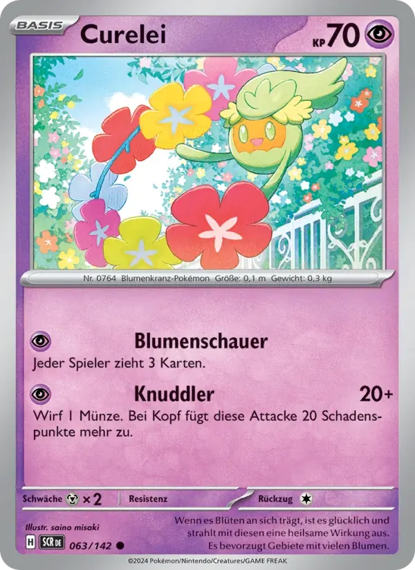 Curelei — Stellarkrone 63 German Pokémon card