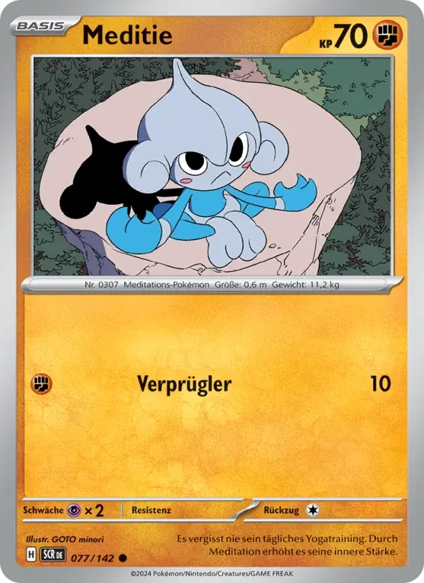 Meditie — Stellarkrone 77 German Pokémon card