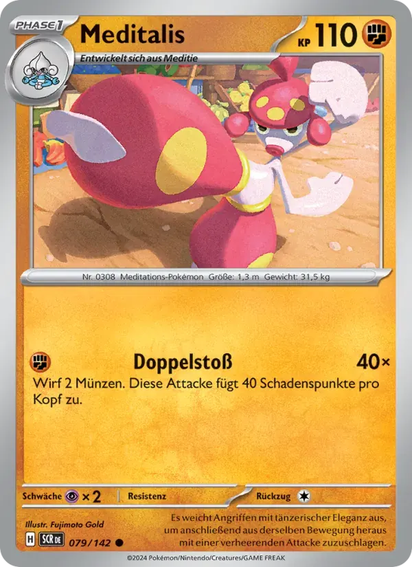 Meditalis — Stellarkrone 79 German Pokémon card