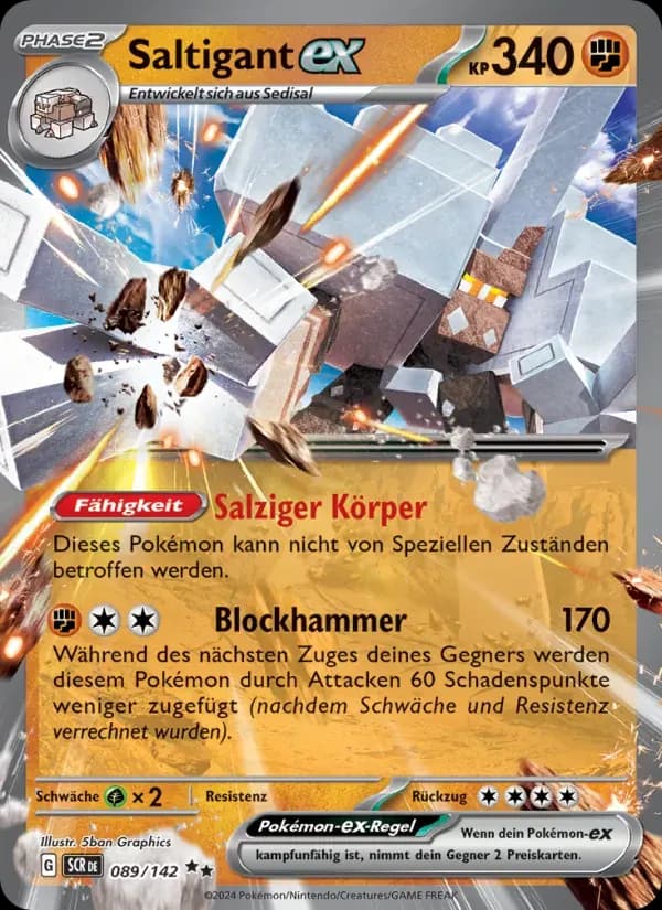 Saltigant-ex — Stellarkrone 89 German Pokémon card