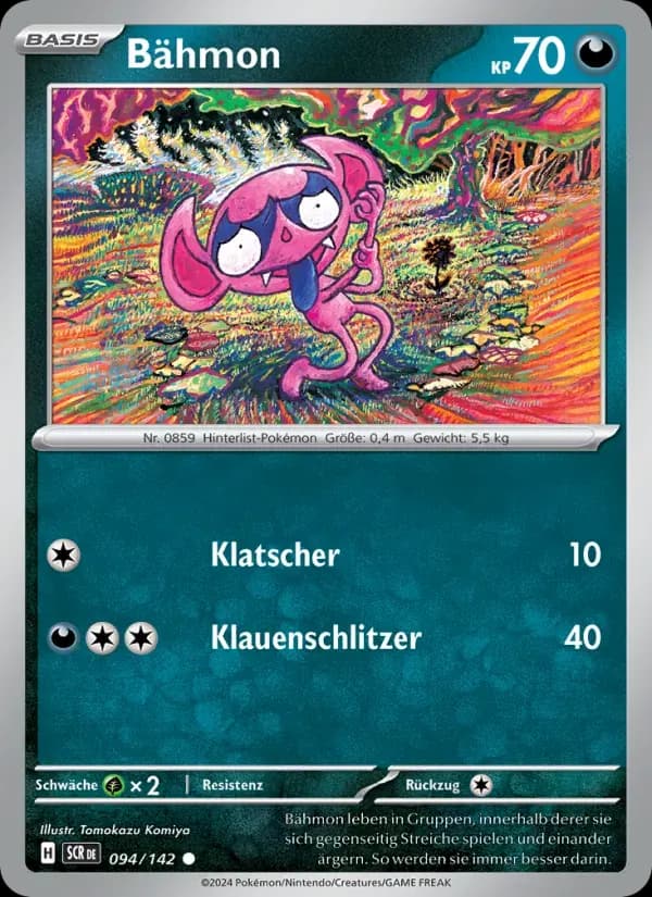 Bähmon — Stellarkrone 94 German Pokémon card