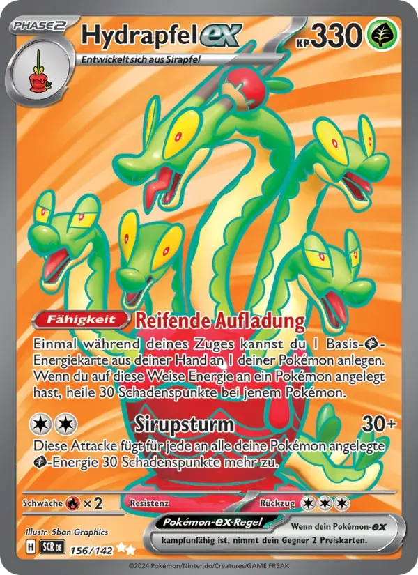 Hydrapfel-ex — Stellarkrone 156 German Pokémon card