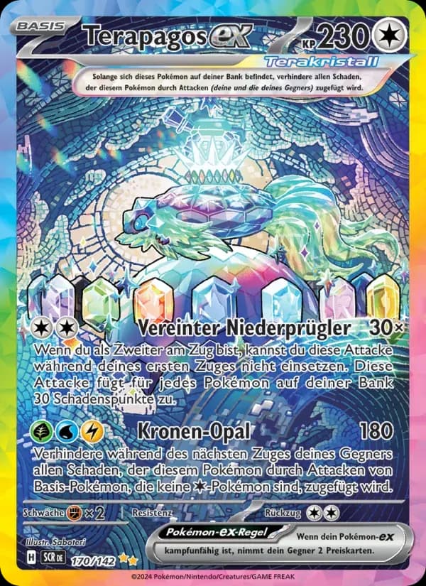 Terapagos-ex — Stellarkrone 170 German Pokémon card