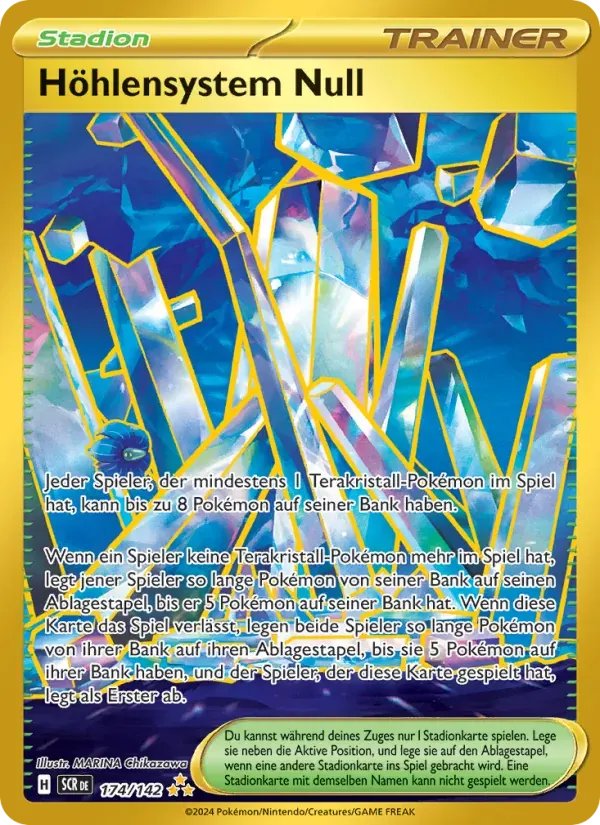 Höhlensystem Null — Stellarkrone 174 German Pokémon card