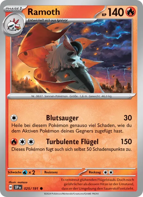 Ramoth — Stürmische Funken 25 German Pokémon card