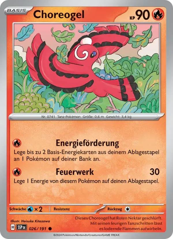 Choreogel — Stürmische Funken 26 German Pokémon card