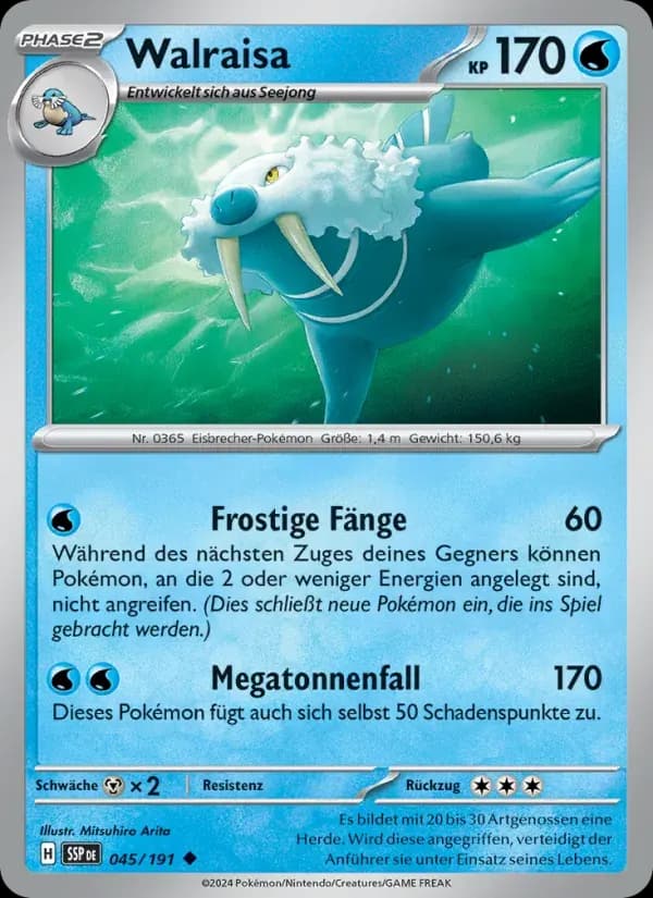 Walraisa — Stürmische Funken 45 German Pokémon card