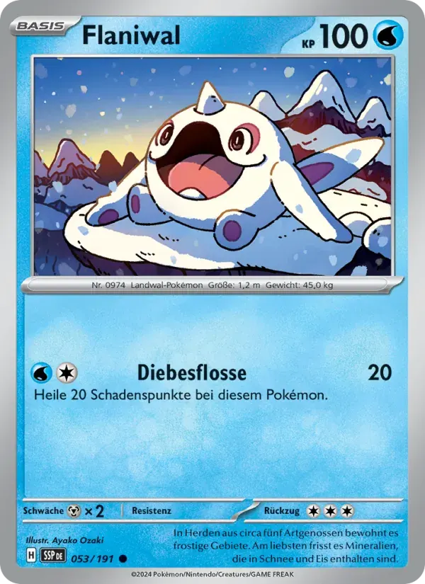 Flaniwal — Stürmische Funken 53 German Pokémon card