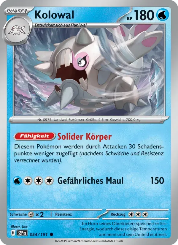 Kolowal — Stürmische Funken 54 German Pokémon card