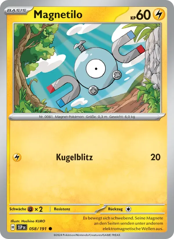 Magnetilo — Stürmische Funken 58 German Pokémon card