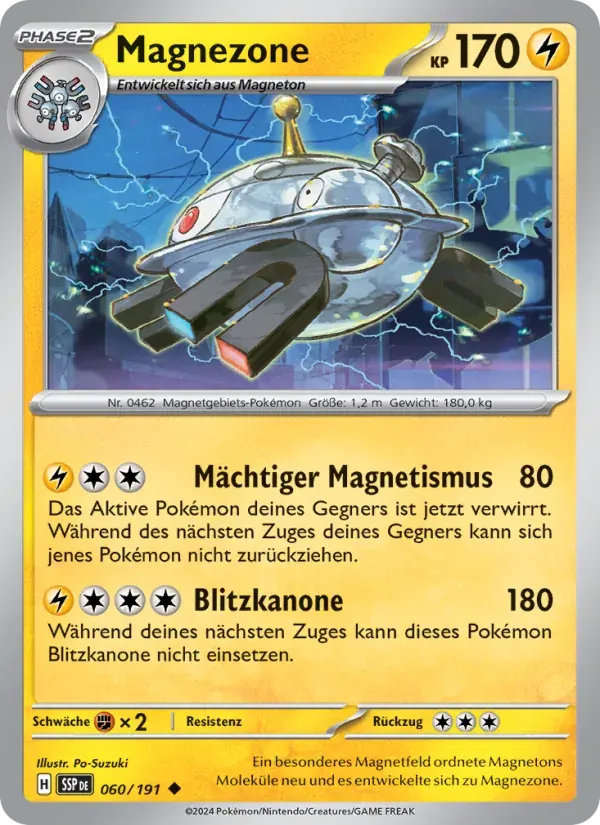 Magnezone — Stürmische Funken 60 German Pokémon card