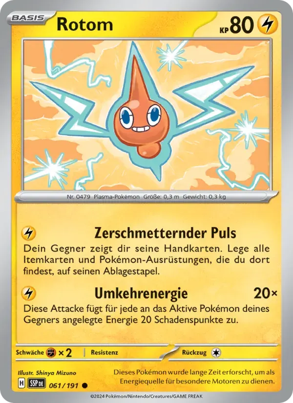 Rotom — Stürmische Funken 61 German Pokémon card