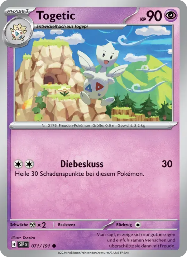 Togetic — Stürmische Funken 71 German Pokémon card