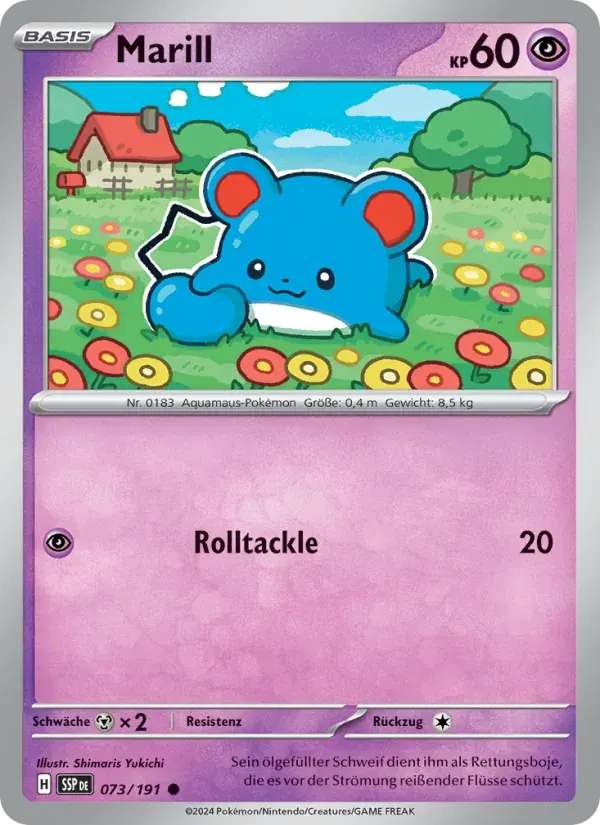 Marill — Stürmische Funken 73 German Pokémon card