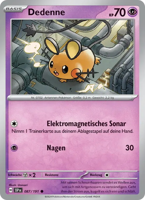 Dedenne — Stürmische Funken 87 German Pokémon card