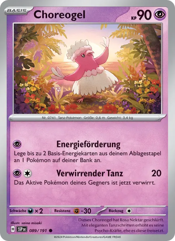 Choreogel — Stürmische Funken 89 German Pokémon card