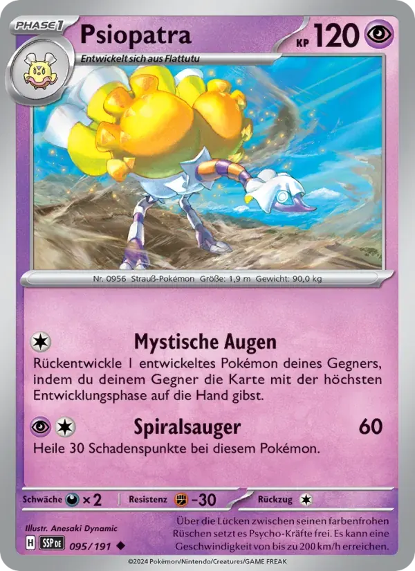 Psiopatra — Stürmische Funken 95 German Pokémon card