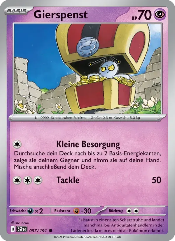 Gierspenst — Stürmische Funken 97 German Pokémon card