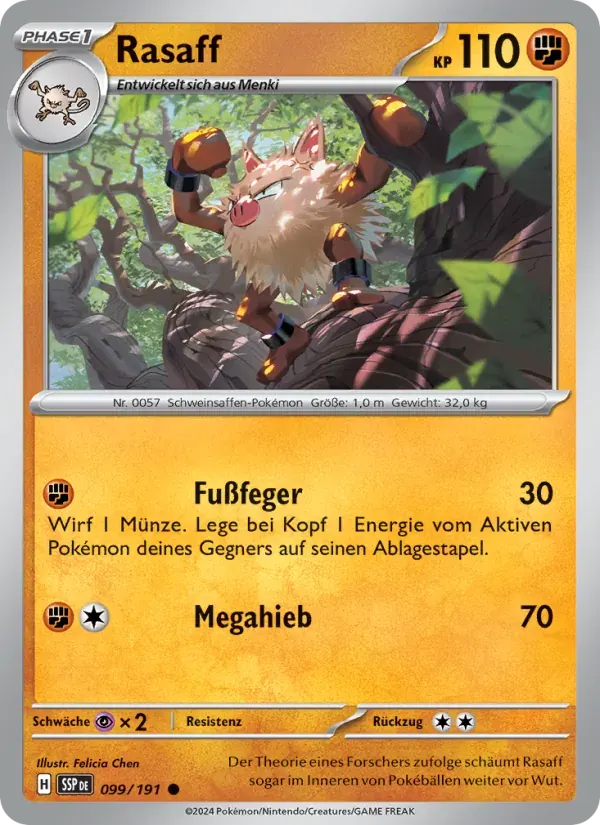 Rasaff — Stürmische Funken 99 German Pokémon card