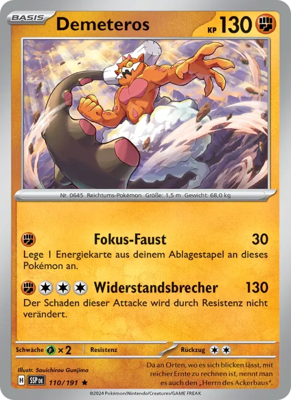 Demeteros — Stürmische Funken 110 German Pokémon card