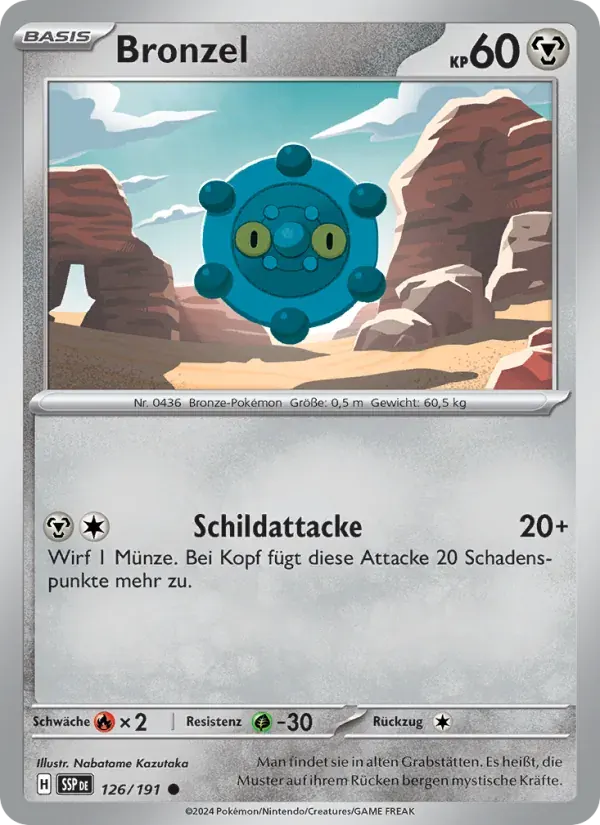 Bronzel — Stürmische Funken 126 German Pokémon card