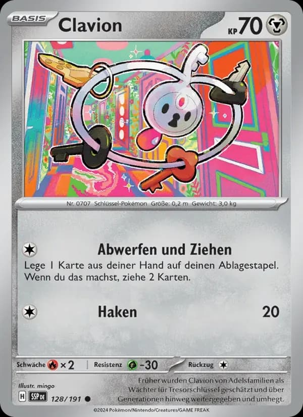 Clavion — Stürmische Funken 128 German Pokémon card