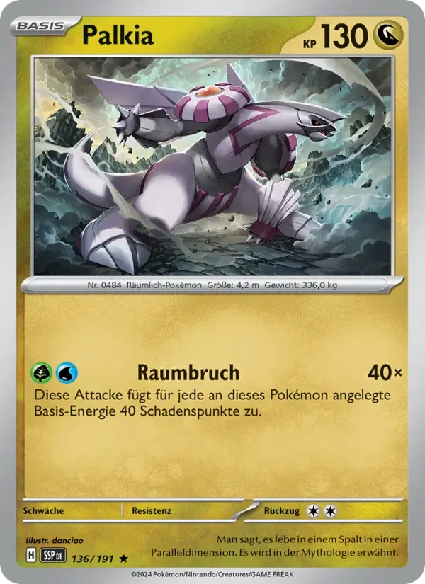 Palkia — Stürmische Funken 136 German Pokémon card