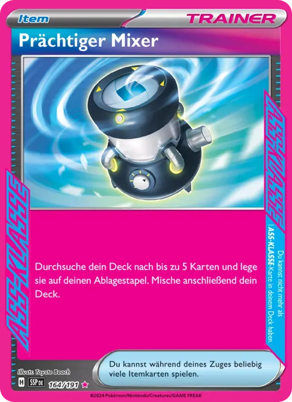 Prächtiger Mixer — Stürmische Funken 164 German Pokémon card