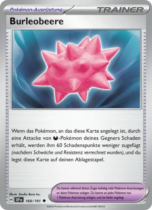 Burleobeere — Stürmische Funken 168 German Pokémon card