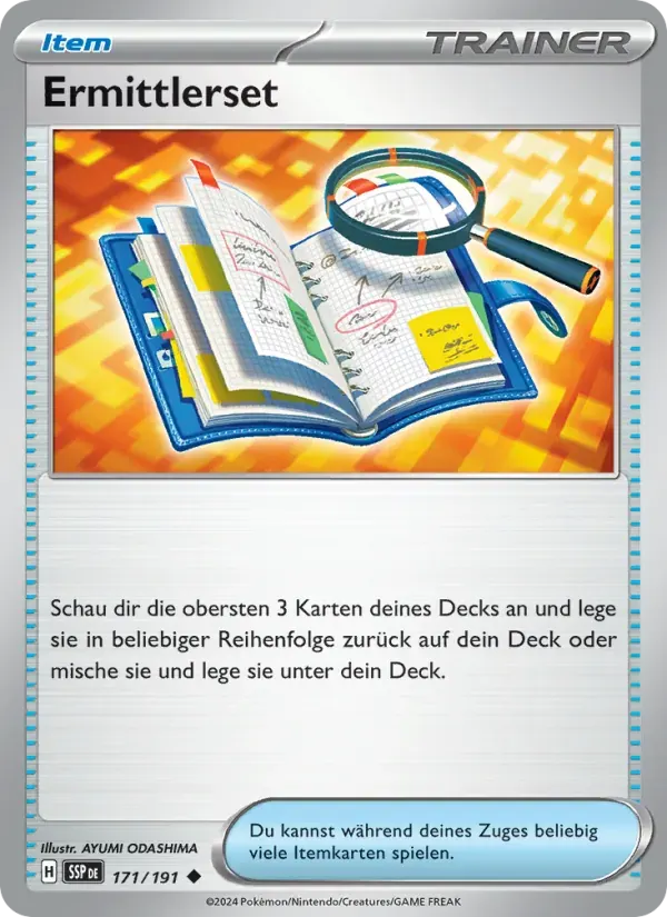 Ermittlerset — Stürmische Funken 171 German Pokémon card